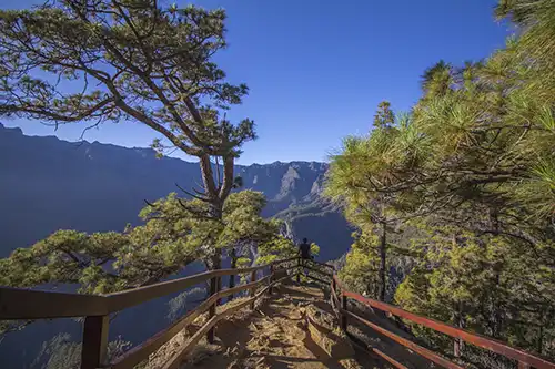 La Cumbrecita Aussicht in die Caldera de Taburiente