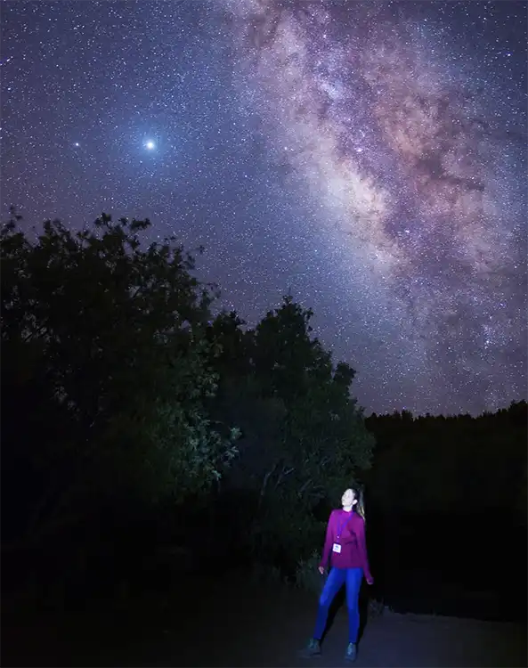 Bianca de Clariso lors d’une visite d’observation des étoiles à La Palma